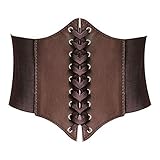 Hanerdun Lace-up Corset Elastic Retro Cinch Belt