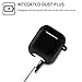 TNSO Compatible for AirPods Case Protective Silicone Cover and Skin for AirPods Charging Case-Blackthumb 3