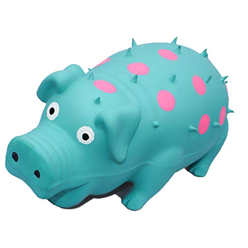 VIMIGOO Latex Grunting Pig Sound Play Dog Toy ,Spueaky Dog Toy, Squeeze