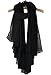 NOVAWO New Women Lady Ultra Long Gorgeous lace style Soft scarves shawl (Black)