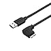 StarTech.com 1m 3 ft Slim Micro USB 3.0 Cable M/M - Right-Angle Micro-USB - USB 3.0 A to Micro B - Angled Micro USB - USB 3.1 Gen 1 5Gbps (USB3AU1MRS) , Black