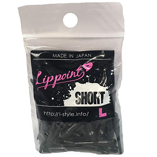 L-style Lippoint - Punte per freccette con punta morbida, corte, colore nero, 100 pezzi