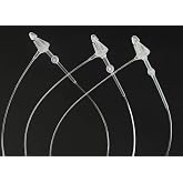 SIDAZON 3 Inch 500 Pcs Plastic Fasteners Hang Tags Clear Snap Lock Pins Security Loop Price Tag Pins Safety Ring Ties for Retail Store Clothing Accessory (3&ldquo; 500pcs, Clear)