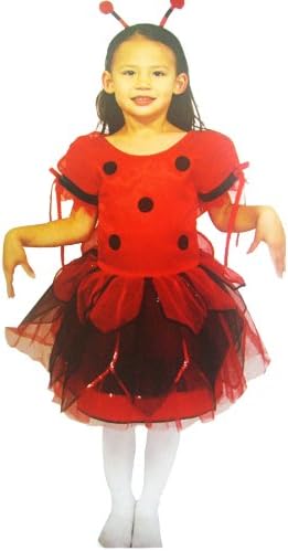 Red and Black Ladybug Princess Girls Costume (Small)