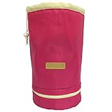 Fanagio Travel Toiletry Barrel Makeup Cosmetic Bag Organizer Color Pink
