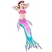 Girls Mermaid Tails for Swimming Bathing Suits Mermaid Theme Swimsuits Toddler Girls Birthday Gift for 3-12Y (D-Green Pink, 5-6 Years)