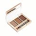 Tonsee Makeup 3 Colors Eyebrow Powder Concealer Palette With Mirror Eyebrow Brush (B)
