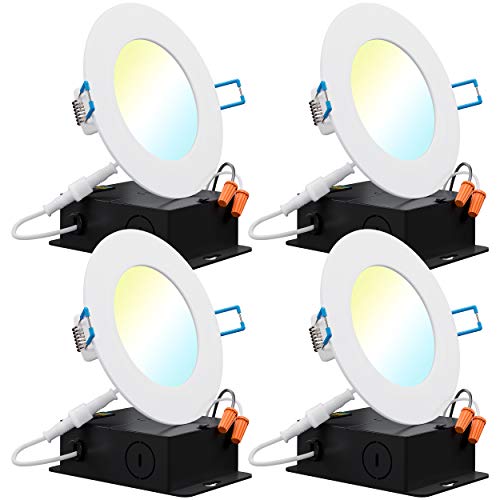 Sunco Lighting 4 Inch Ultra Thin LED Recessed Ceiling Lights Slim