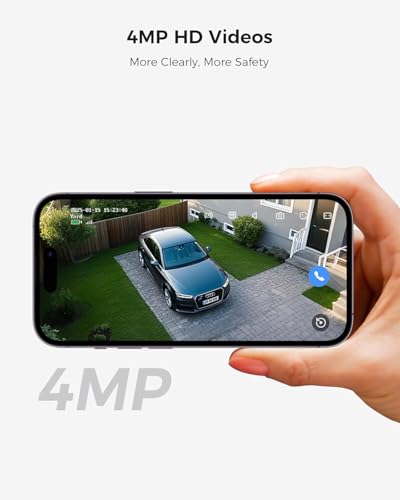 Hiseeu Solar Security Cameras Wireless Outdoor System, 4 Cam-Kit, Expandable to 10CH, No Monthly Fee, Solar-Powered, Home Security Cameras System with 2K Color Night Vision, Easy Setup, 2.4G & 5G WiFi