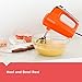 Black+Decker MX600TR Helix Performance Premium Hand Mixer, 5-Speed Mixer, Tangerine