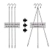 LUTER 12 Pack 22.4 Inches Decorative Hanging Chains Black Hook Chains Mental Chain Hanger for Bird Feeders,Planters,Lanterns,Wind Chimes,Billboards, Chalkboards and More,Indoor and Outdoor Use