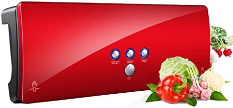 Cute Vacuum Sealer Robot with Easy Operation, Red Vacuum Sealing System Machine for Foodsaver in Daily Kitchen Life [Red]