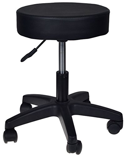 New!! Premium Black leather looks Hydraulic Adjustable Stool Facial Salon Massage Beauty Spa Dental Swivel Rolling Chair