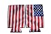 QualityPerfection 6 American Flag in The Wind Neoprene Collapsible 16oz Tall Can Coolers Party Drink Beer coolie Coolies Sleeves (USA Flag Wind, 6)