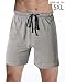 Hanes Men's Logo Knit Shorts 2-Pack Blue Depth-Active Grey Heather M Hanes Men's Logo Knit Shorts 2-Pack