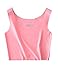 Micmall Cami Camisole Short Cotton Round-Neck Design Seamless Women's Tank Top Pink L