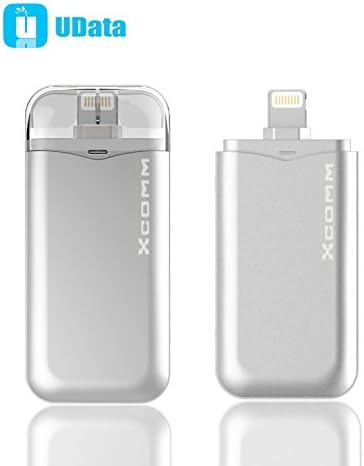 [Apple MFI Certified] Xcomm UData 32GB Mobile Flash Drive with Lightning connector For iPhones, iPads &amp; Computers [Lifetime Warranty] (Silver/32G)