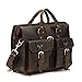 Saddleback Leather Co. Flight Bag 15-inch Full Grain Leather Expandable Laptop Briefcase for Men Includes 100 Year Warranty