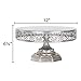 Amalfi Decor 12 Inch Cake Stand, Dessert Cupcake Pastry Candy Display Plate for Wedding Event Birthday Party, Round Metal Pedestal Holder, Silver