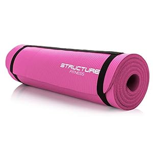 Structure Fitness NBR Foam Yoga Mat Non-Toxic PVE and Latex Free with Carry Strap 183cm x 60cm