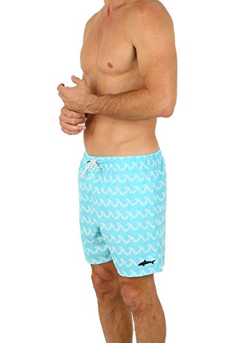 Uzzi Men's Bimini Swim Trunks Aqua S