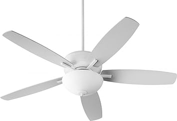Quorum 70525 8 Protruding Mount 5 Studio White Blades Ceiling Fan