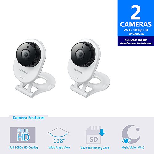 Samsung snh-e6413bmr-2pack hd wifi ip camerav ip camera…