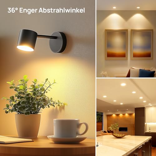 Linkind GU5.3 MR16 LED 5W Lamp 12 V, 50 Watt Replaced, 2700 K Warm White 36° Beam Angle LED Spot MR16, 520 Lm AC/DC 12 Volt Bulb, Not Dimmable, Pack of 5