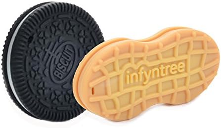 Baby Cookie Teethers &amp; Gum Massagers (2 Pack, Black Brown White)