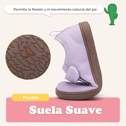 SAGUARO Barefoot Girls' Friendly Sports Shoes with Wide Toe and Zero Drop Sole, Gr.25-35