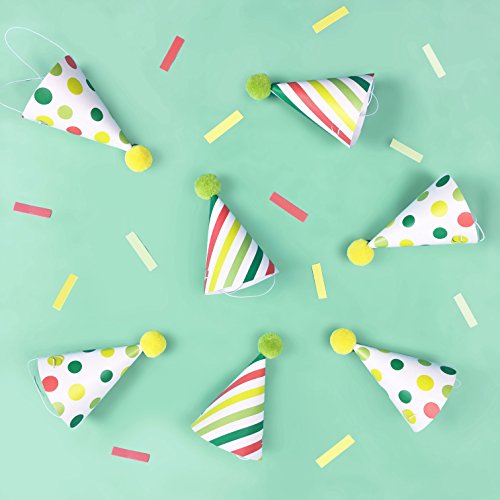 image for Merrilulu Llama Party - Mini Party Hats | 12 Pack | Party Hats | Polka