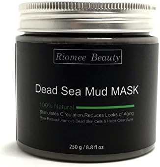Roimee Beauty 100% Natural Dead Sea Mud Mask For Facial Treatment,Minimize Pores,Reduces Wrinkles,Moisture Replenishment,Clear acne prints,and Improve skin Complexion. 250g / 8.8 oz. (250g/8.8oz)