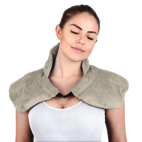 Large Microwavable Heating Pad for Neck and Shoulders 5 Lb. Heavy