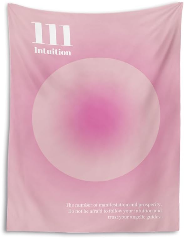 Tapestries - Aura Tapestry for Bedroom Aesthetic, Angel Number Poster Wall Hanging, Positive Energy Room Aesthetic Decor for Preppy College Dorm, Spiritual Aesthetic Room Decor for Women Teen Girls (59