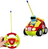 DeXop-Babrit Toy Remote Control RC Vehicles Cartoon Car RC Race Car with Music and Lights