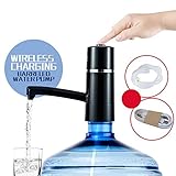 Water Pump Dispenser，TECKCOOL Wireless Auto Electric Gallon Drinking Bottle Water Dispensing Pump System，Press Pump Bottled Water Supply Device For Home And Office Portable  Switch 5W USB Charging