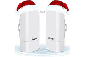 KuWFi 2-Pack 300Mbps Wireless Bridges, Wireless Outdoor CPE WiFi Bridge Kit Point to Point Wireless Access Point 2.4G Interne