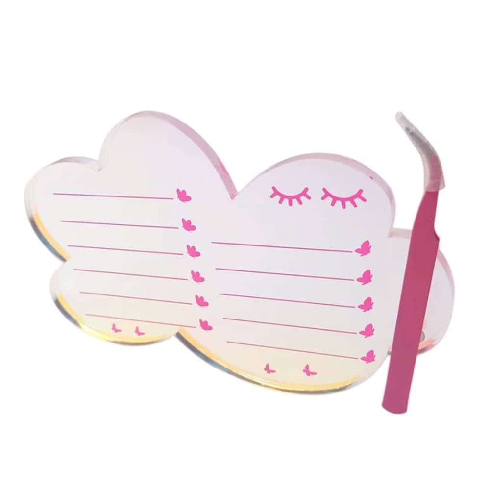 zalati Eyelash Display Holder False Eyelash Tray Eyelash Boards for Makeup, Eye Lashes Display - Transparent Clouds