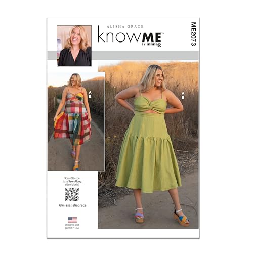 Know Me ME2073K5 Misses' Twist Front Crop Top and Midi Length Skirt Sewing Patt…
