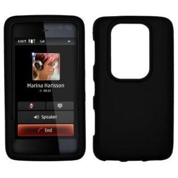 Fosmon Rubberized Protective Case fits Nokia N900- Black