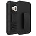 J1 2016 Case, Zenic(TM) Hybrid Full-Body Protective Case Cover with Kickstand & Belt Clip Holster Combo for Samsung Galaxy J1 J120 (4.5 inch) / Amp 2 / Express 3 / Luna 2016 (Black)