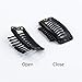 Dreamlover 30 Pack Black Stainless Steel Wig Clips, 9 Teeth Snap Combs Clips with Rubber for Hair Extensionthumb 4