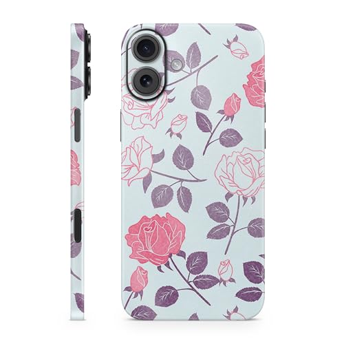 Glossy Glitter Phone Skin Compatible with Apple iPhone 16 Plus - Vintage Floral…