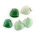 20pcs Heart Stone Pendant Healing Crystal Stone Meditation Chakra DIY Stone Random Color Gemstone Pendants for Necklace Earring Jewelry Making