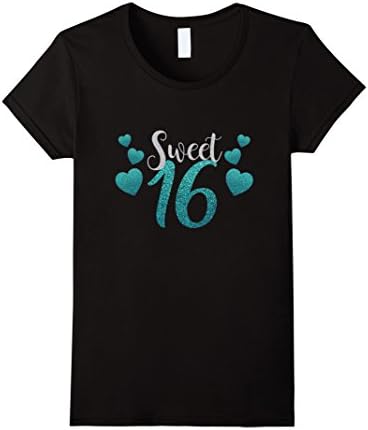 Women's Sweet 16 T-Shirts for Girls Small Black
