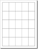 Blank White 1 1/2" x 2" Labels - 25 Labels Per