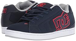 DC Men's Net XE Skate Shoe, Navy/red, 9 Medium US