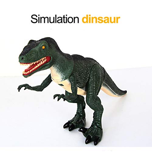 Weite Electronic Remote Control Simulation Dinosaur Action Figure Model Toy, Realistic Walking Motion, Swinging Tail Action, Ferocious Roaring, Light Up Eyes (Blue)