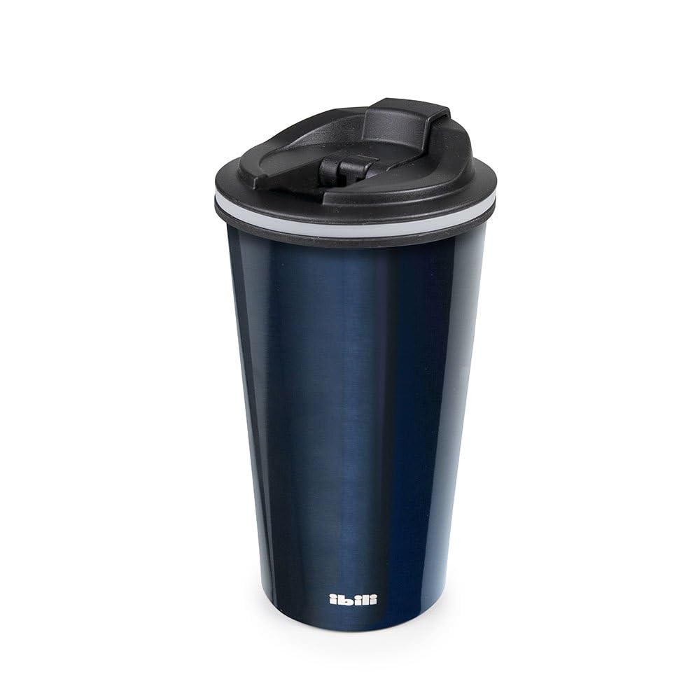 IBILI Thermos Flask, Blue, 410 ml, Stainless Steel, Double Wall, Reusable, Coffee Cup
