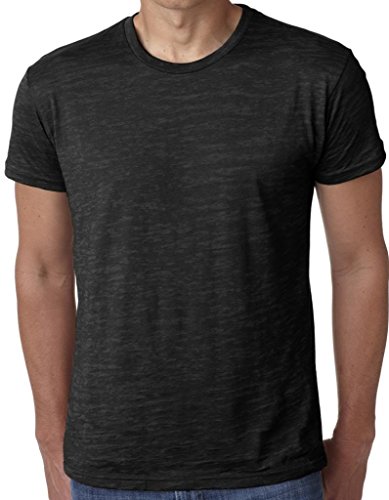 Yoga Clothing For You Mens Lightweight Burnout Tee Shirt, Large Black